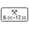 Дорожный знак 8.5.6 «Время действия» (металл 0,8 мм, I типоразмер: 300х600 мм, С/О пленка: тип А коммерческая)